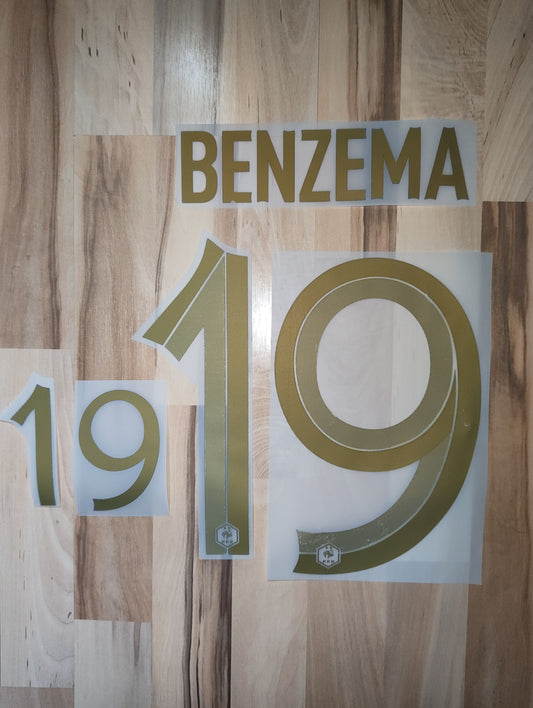 Flocage Officiel France domicile 2022 Benzema