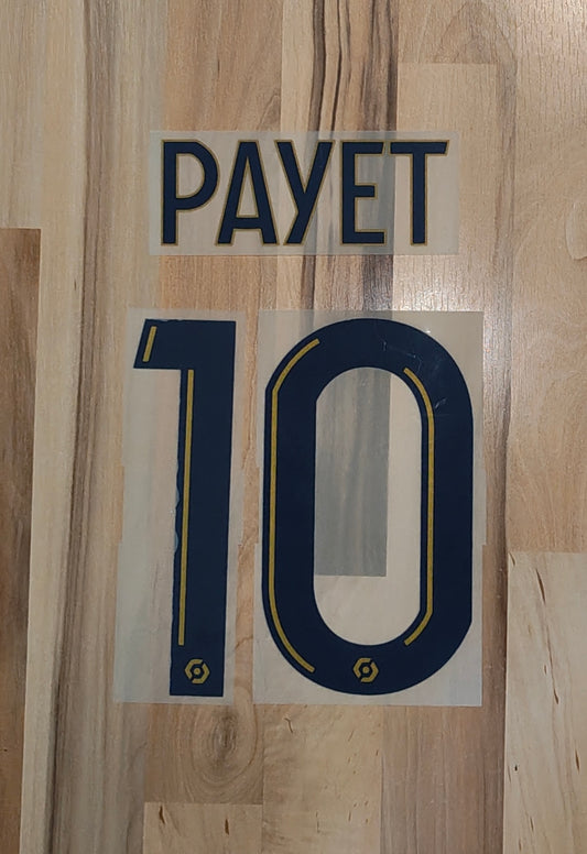 Flocage officiel domicile OM 2021-2022 Payet