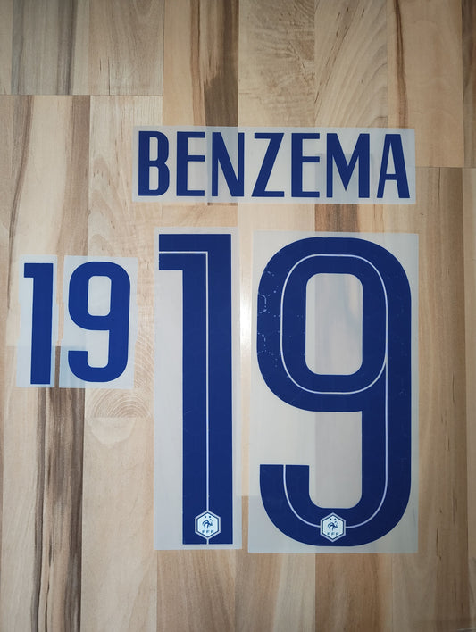 Flocage Officiel France extérieur 2020 Benzema