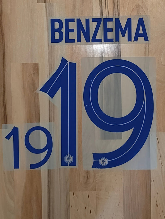 Flocage Officiel France extérieur 2022 Benzema